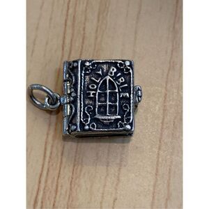 Holy Bible Sterling Silver Jewelry Charm